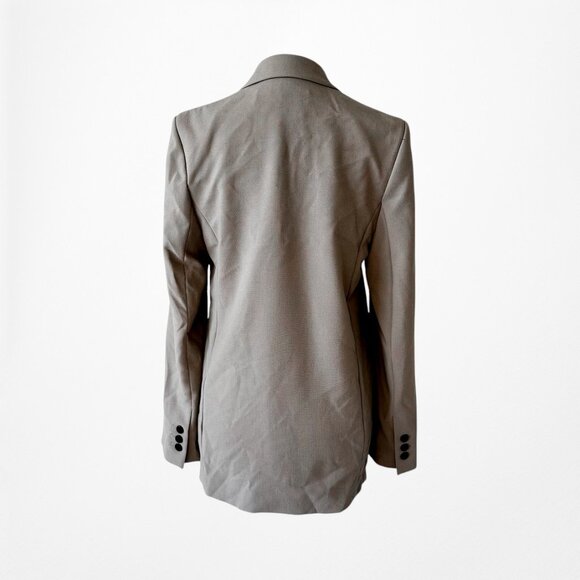 Zara Brown Double Breasted Oversized Fit Shoulder Padded Blazer Jacket Size XS/S - Picture 5 of 6